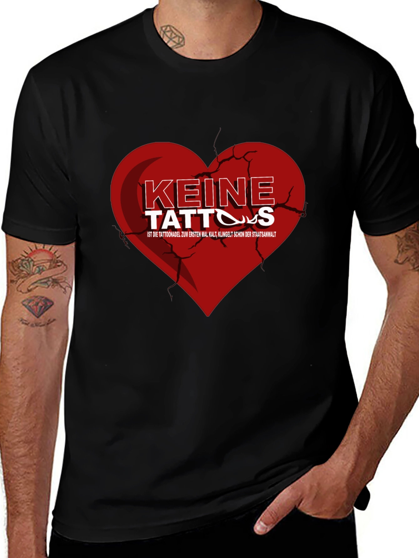 Keine Tattoos T-Shirt - Black Graphic Tee