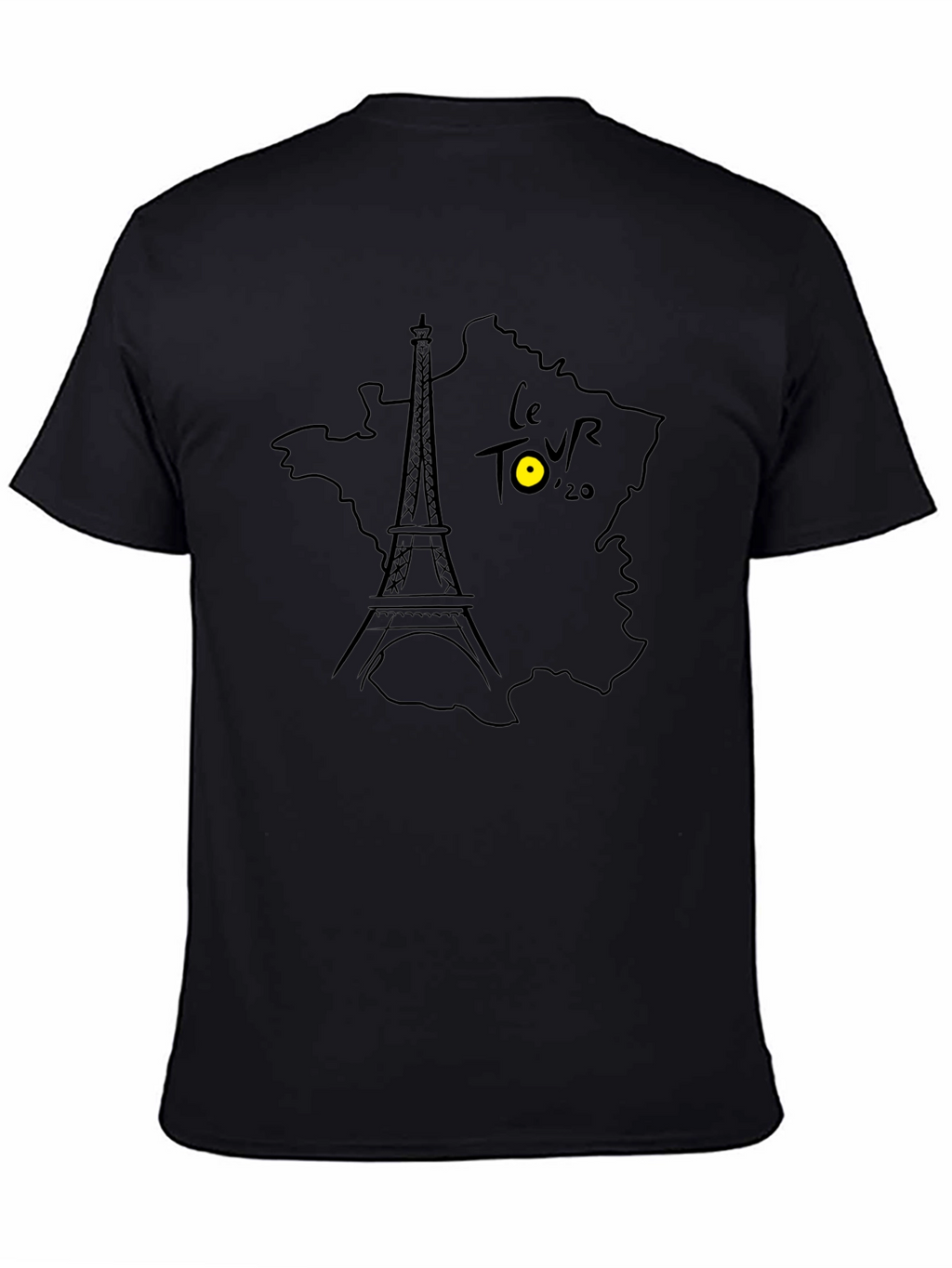 Le Tour Eiffel France Map Graphic T-Shirt
