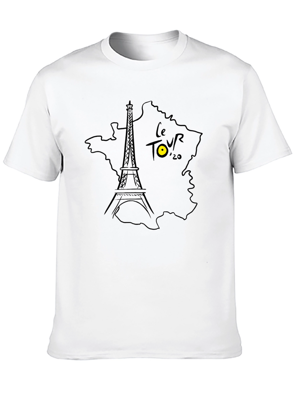Le Tour Eiffel France Map Graphic T-Shirt