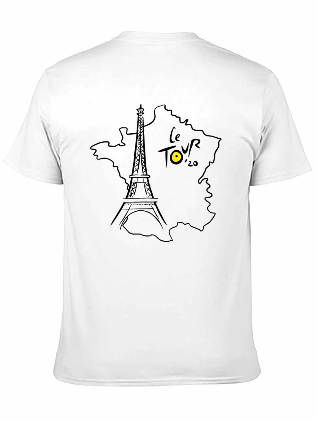 Le Tour Eiffel France Map Graphic T-Shirt