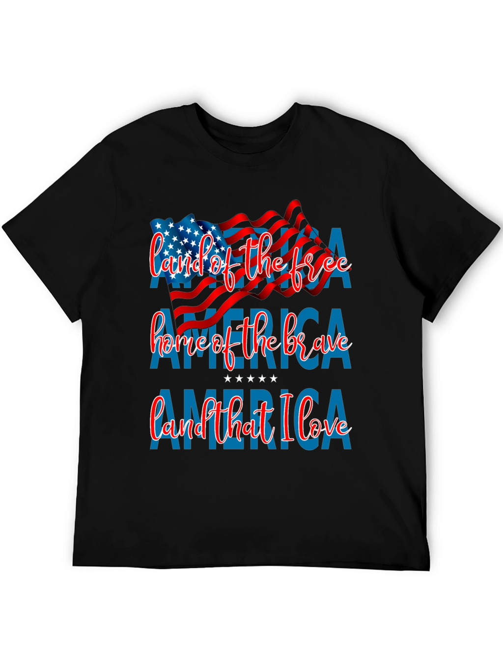 Patriotic America T-Shirt: Land of the Free