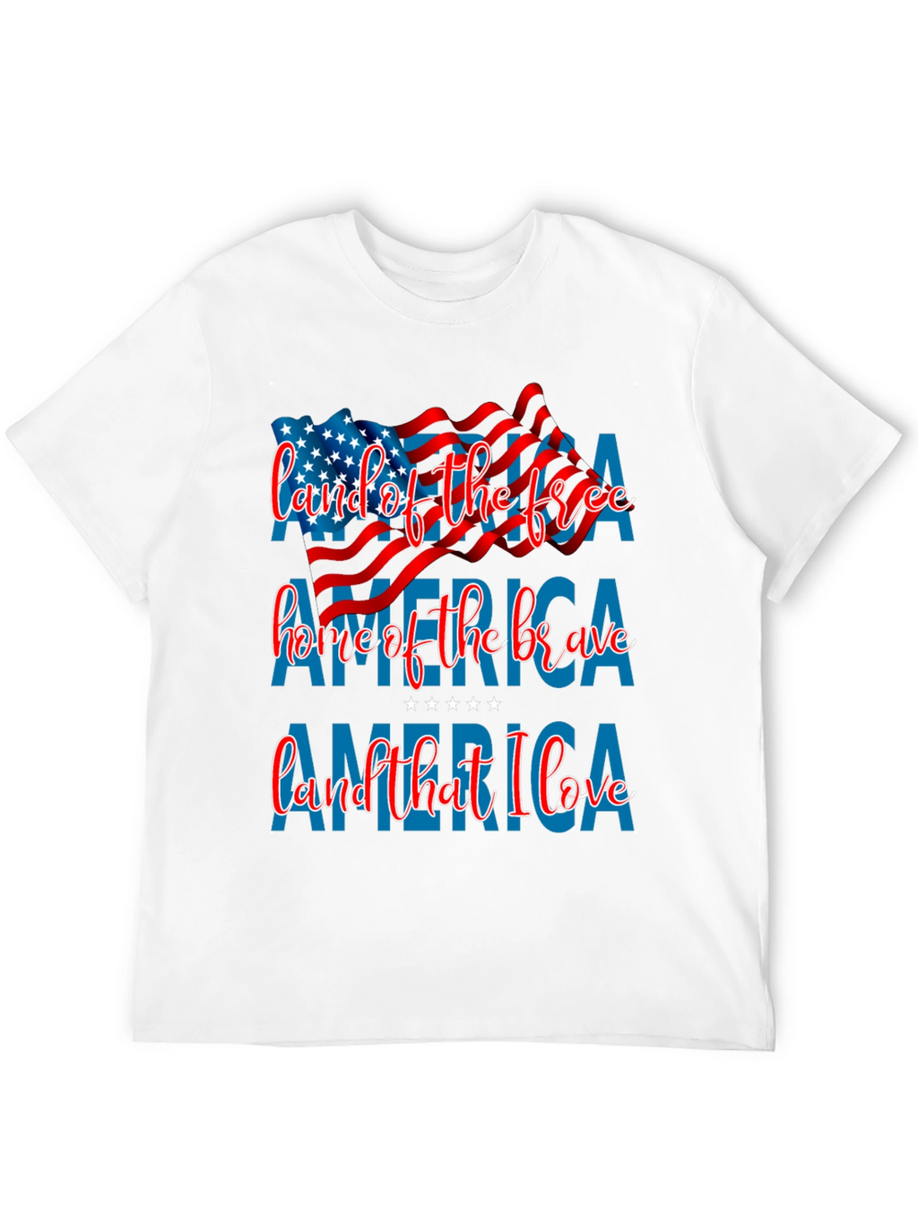 Patriotic America T-Shirt: Land of the Free