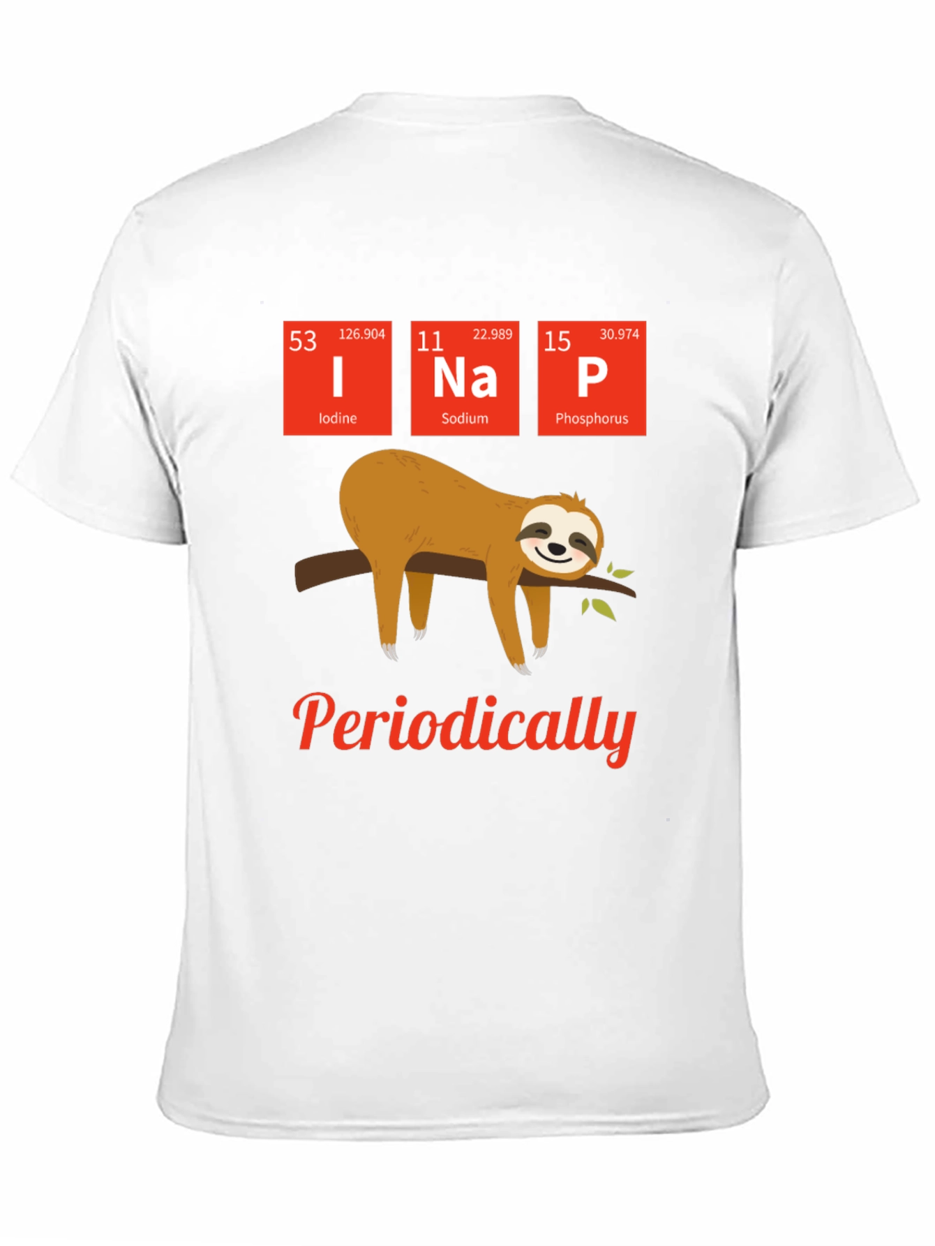 Funny Periodic Table Sloth Nap T-Shirt