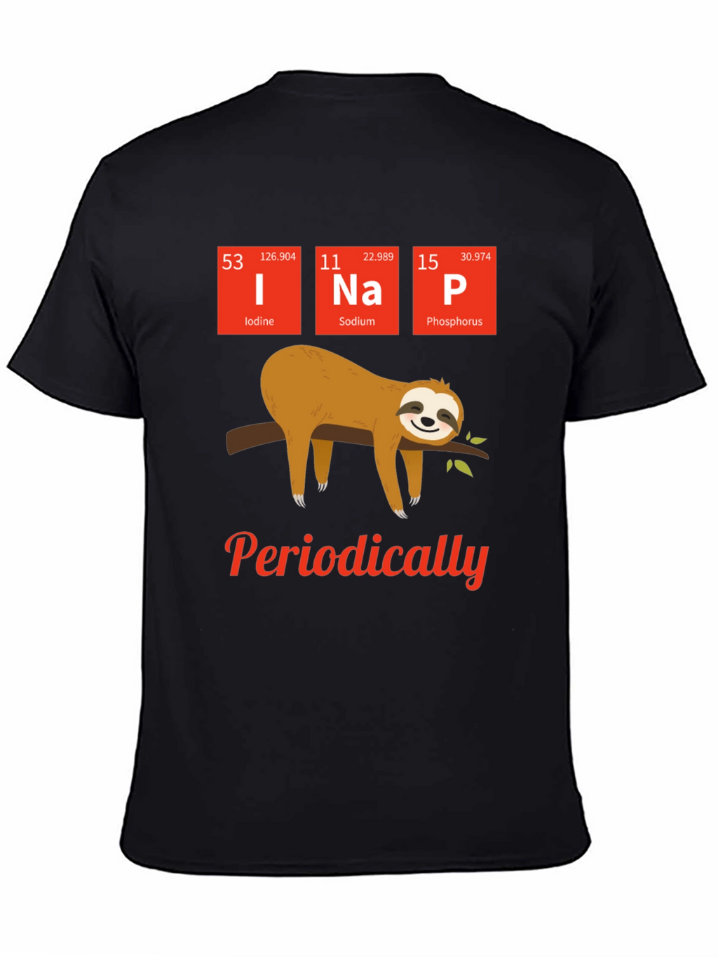 Funny Periodic Table Sloth Nap T-Shirt