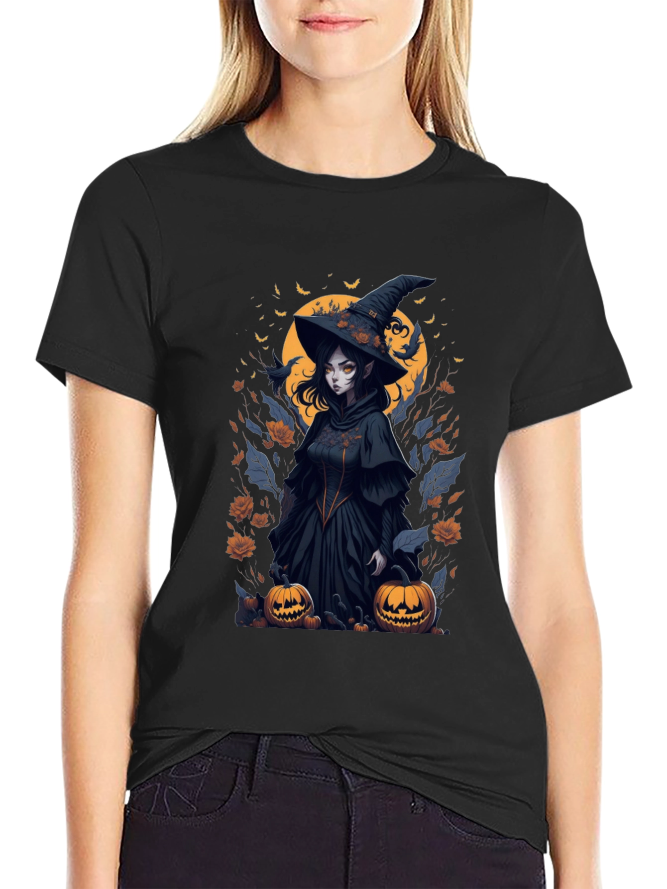 Witch Halloween Graphic Tee - Spooky Season Shirt