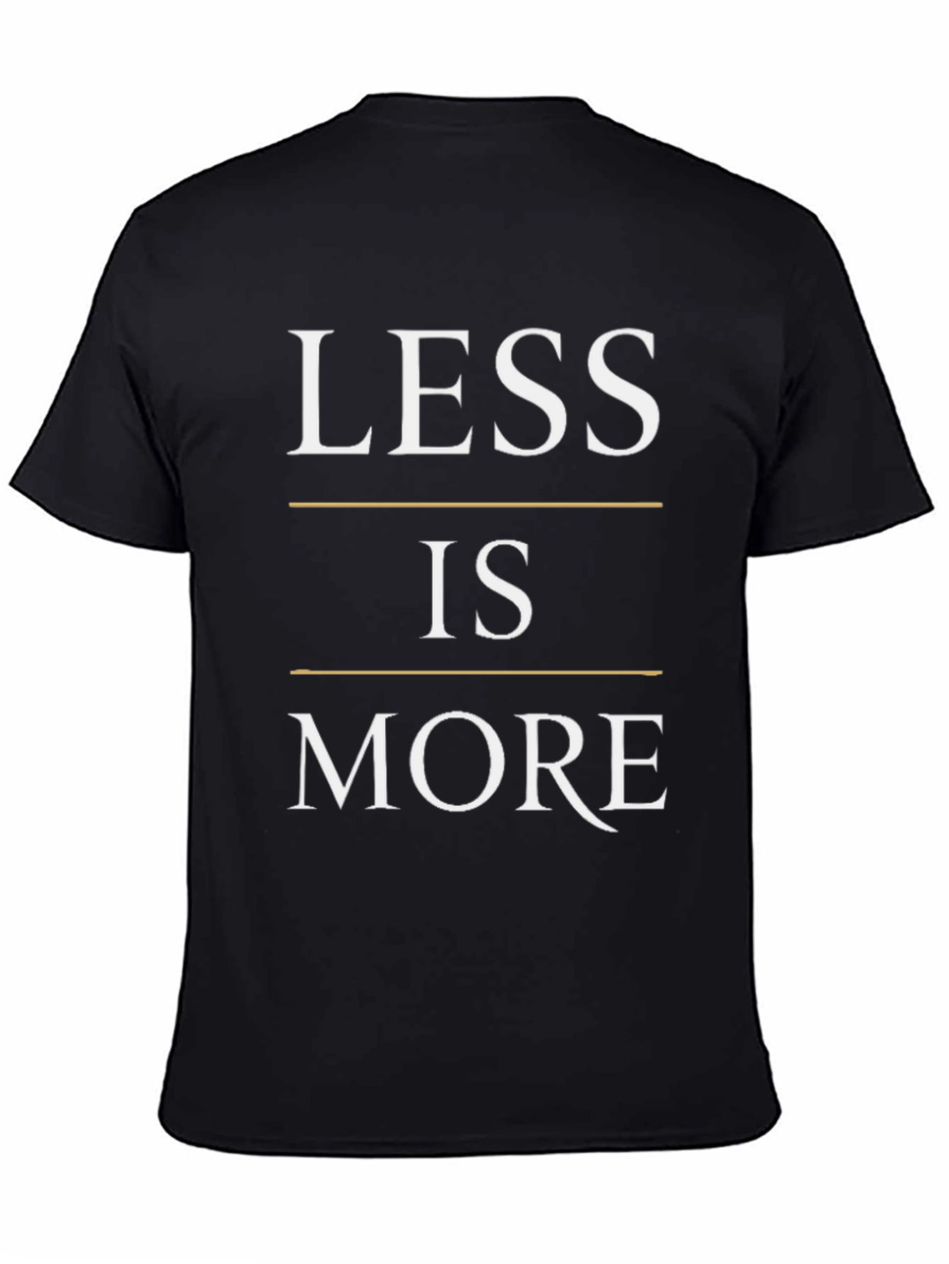 Less is More Graphic T-Shirt - Black Minimalist Design