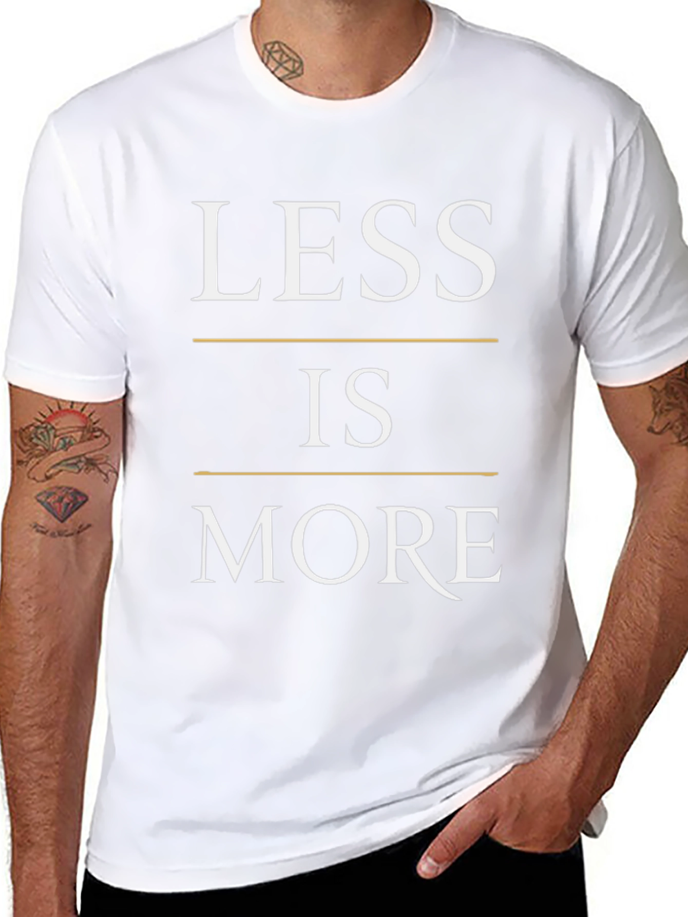 Less is More Graphic T-Shirt - Black Minimalist Design