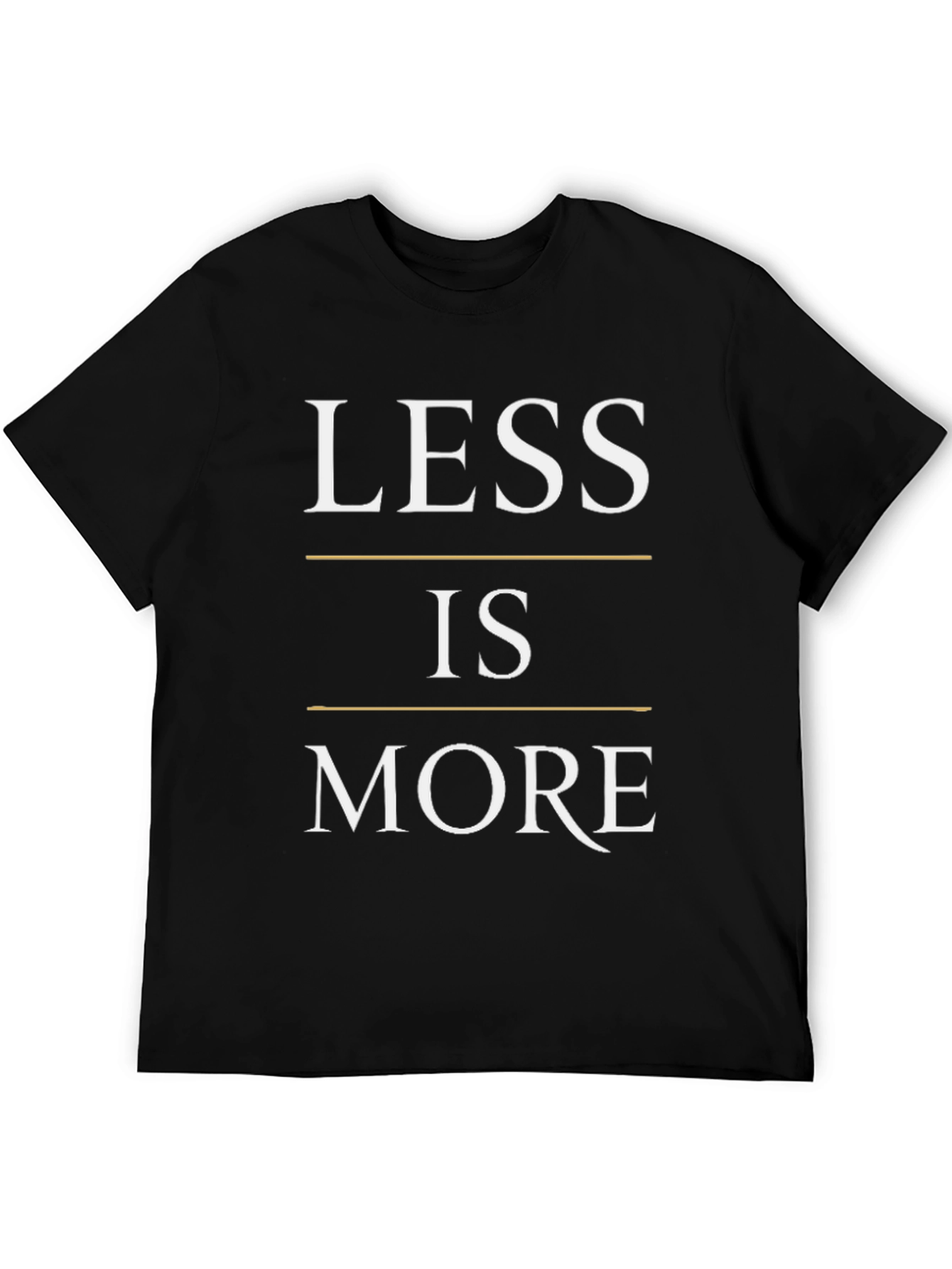 Less is More Graphic T-Shirt - Black Minimalist Design