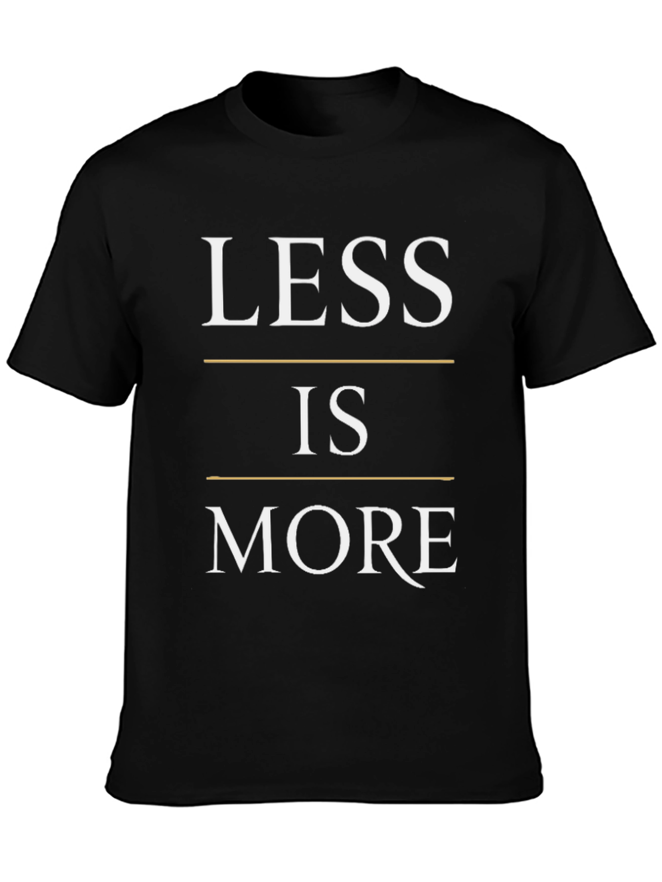 Less is More Graphic T-Shirt - Black Minimalist Design