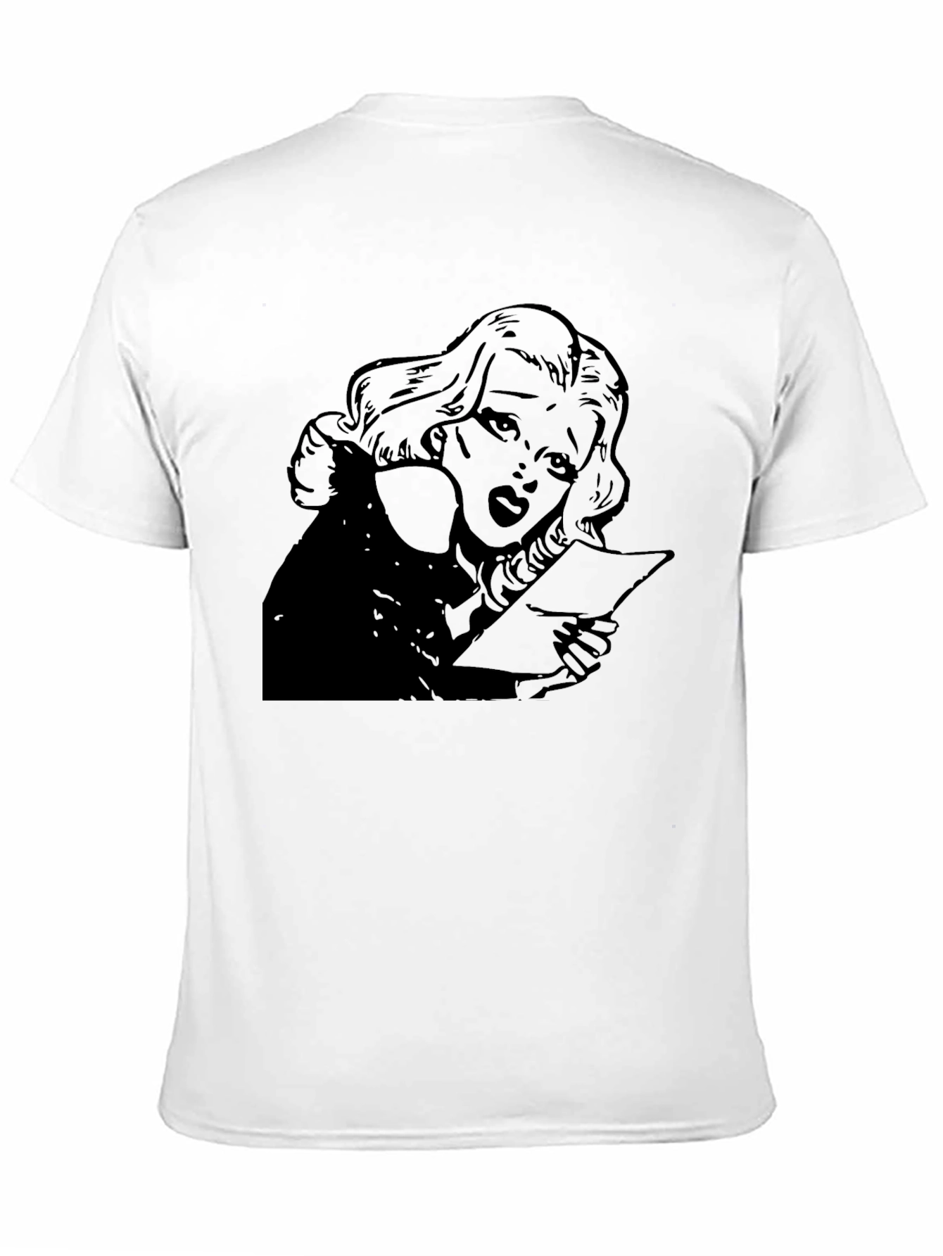 Vintage Comic Style Graphic Tee - Black