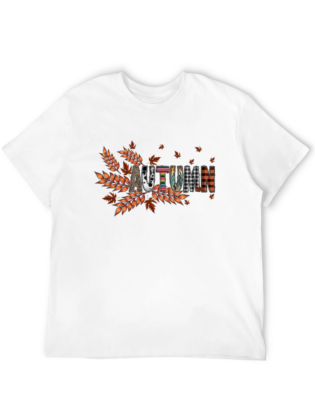 Autumn Graphic Tee - Fall Vibes Black T-Shirt