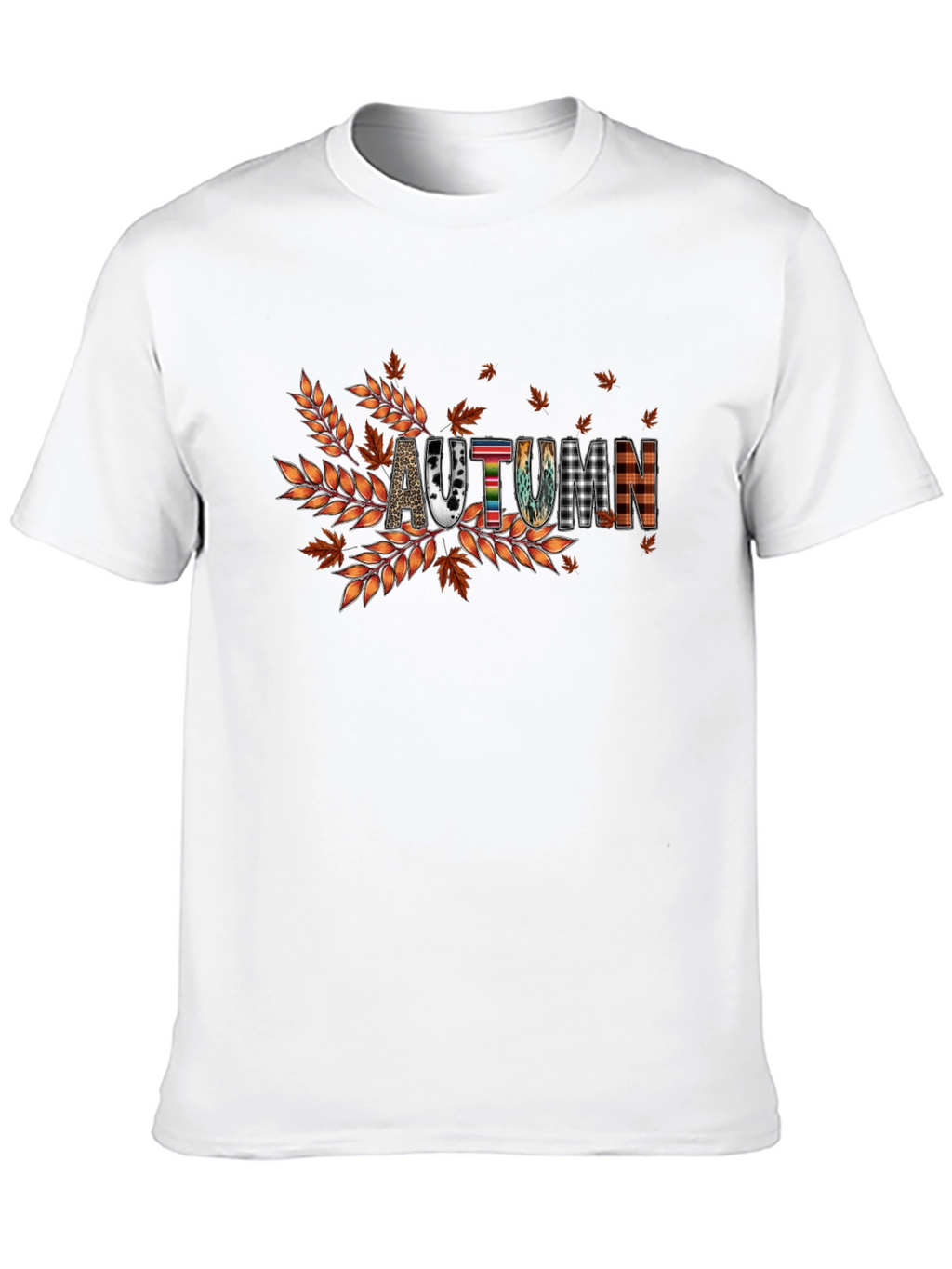 Autumn Graphic Tee - Fall Vibes Black T-Shirt