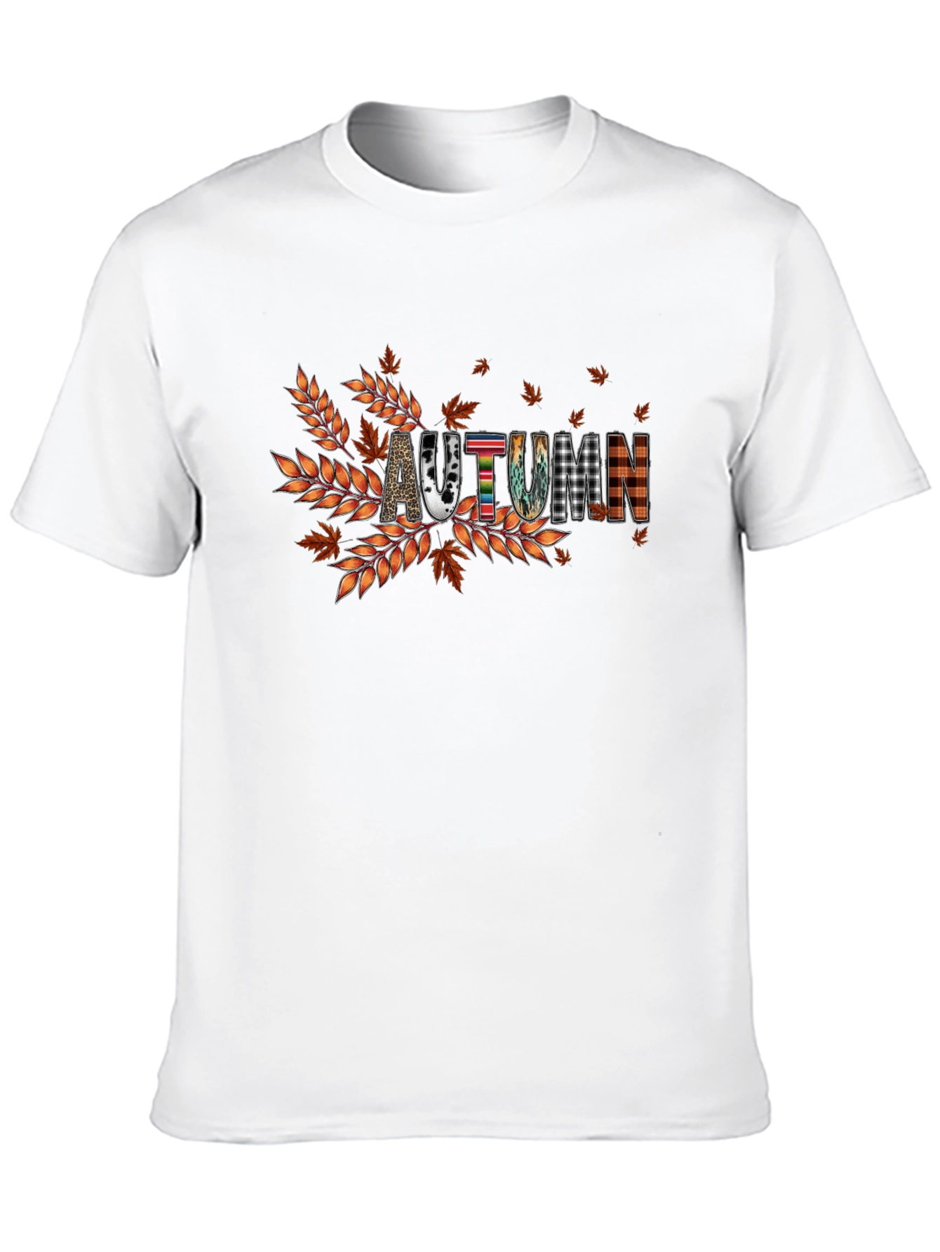 Autumn Graphic Tee - Fall Vibes Black T-Shirt