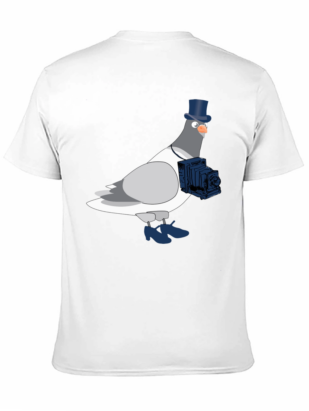 Pigeon Photographer Graphic T-Shirt - Black