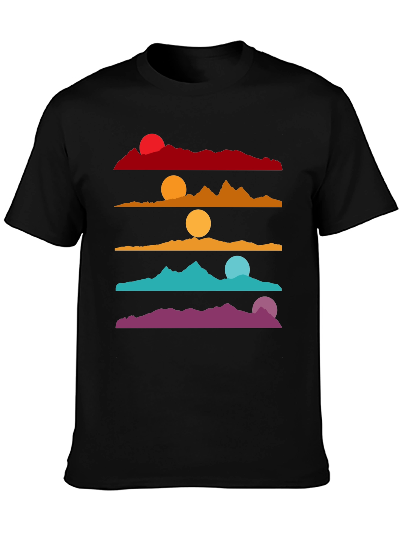 Colorful Sunset Landscape Graphic T-Shirt