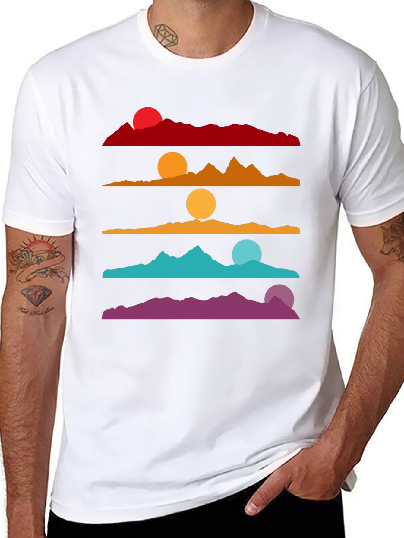 Colorful Sunset Landscape Graphic T-Shirt
