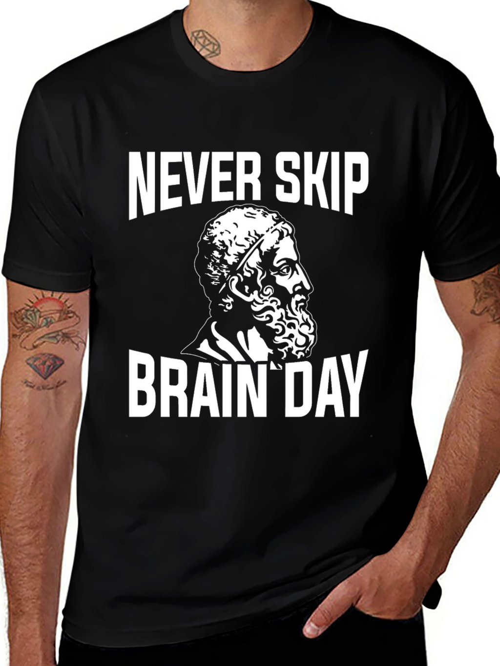 Never Skip Brain Day T-Shirt - Classic Design