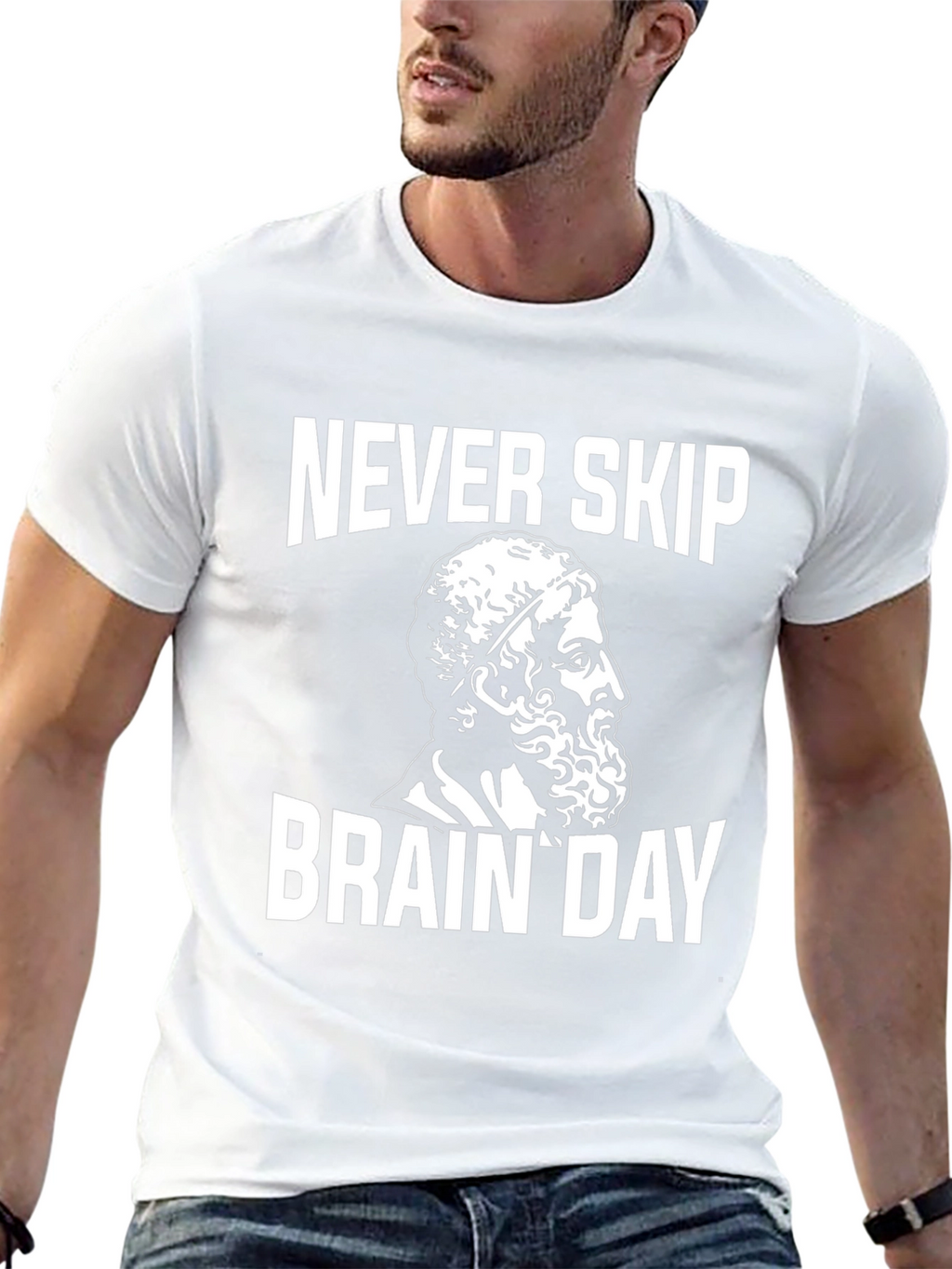 Never Skip Brain Day T-Shirt - Classic Design