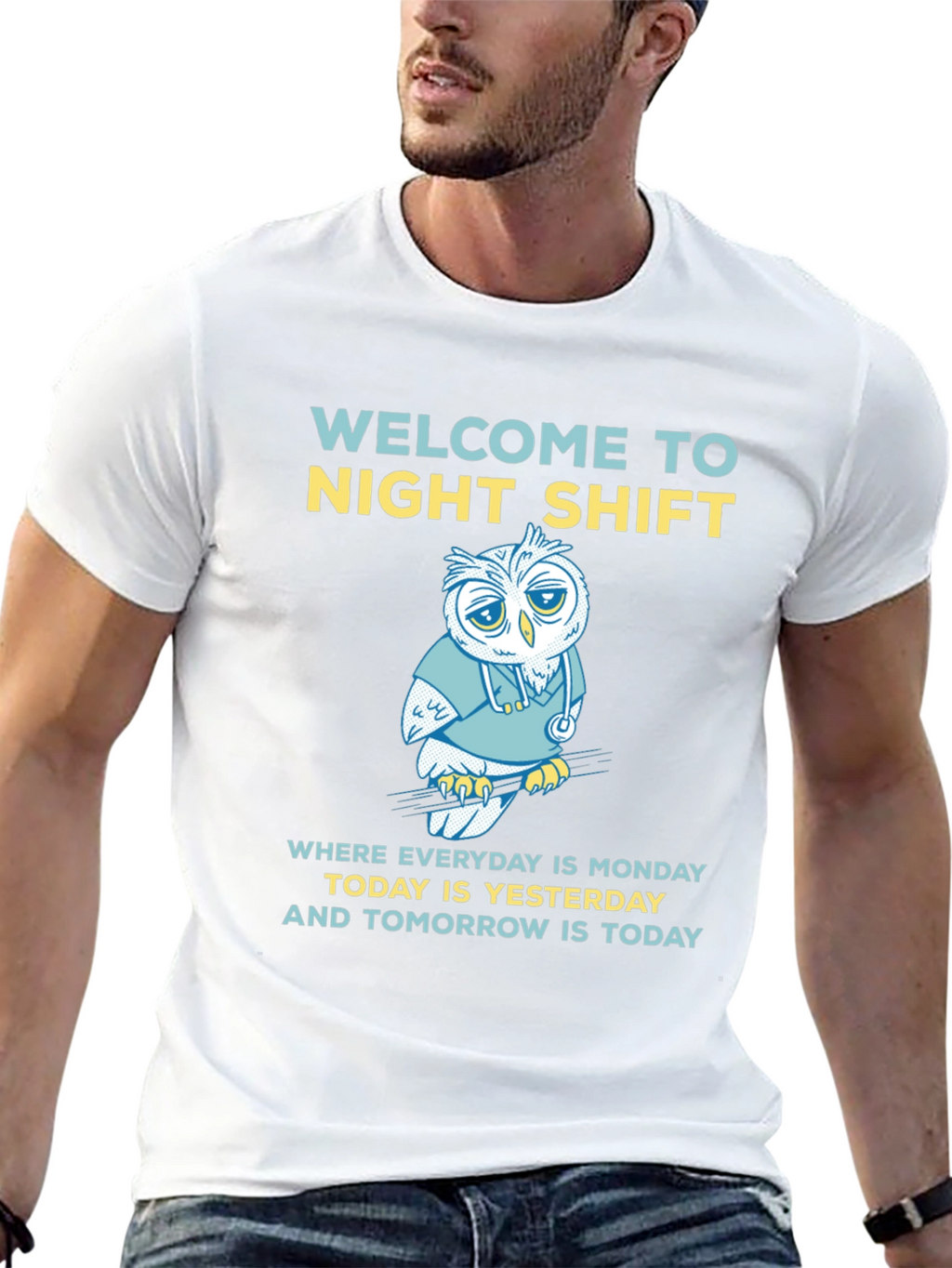 Night Shift Owl T-Shirt - Medical Humor Tee