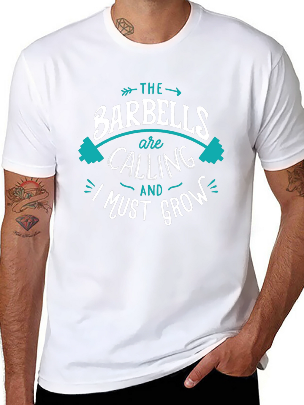 The Barbells Are Calling Mens T-Shirt
