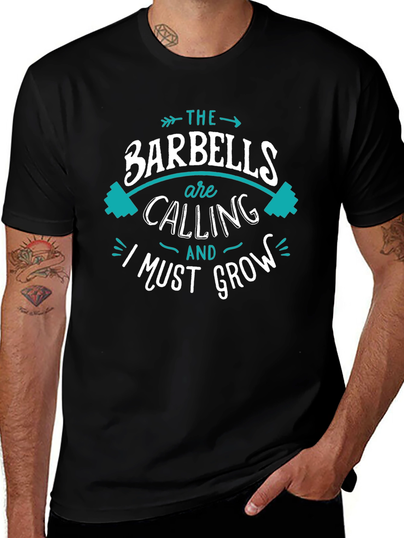 The Barbells Are Calling Mens T-Shirt