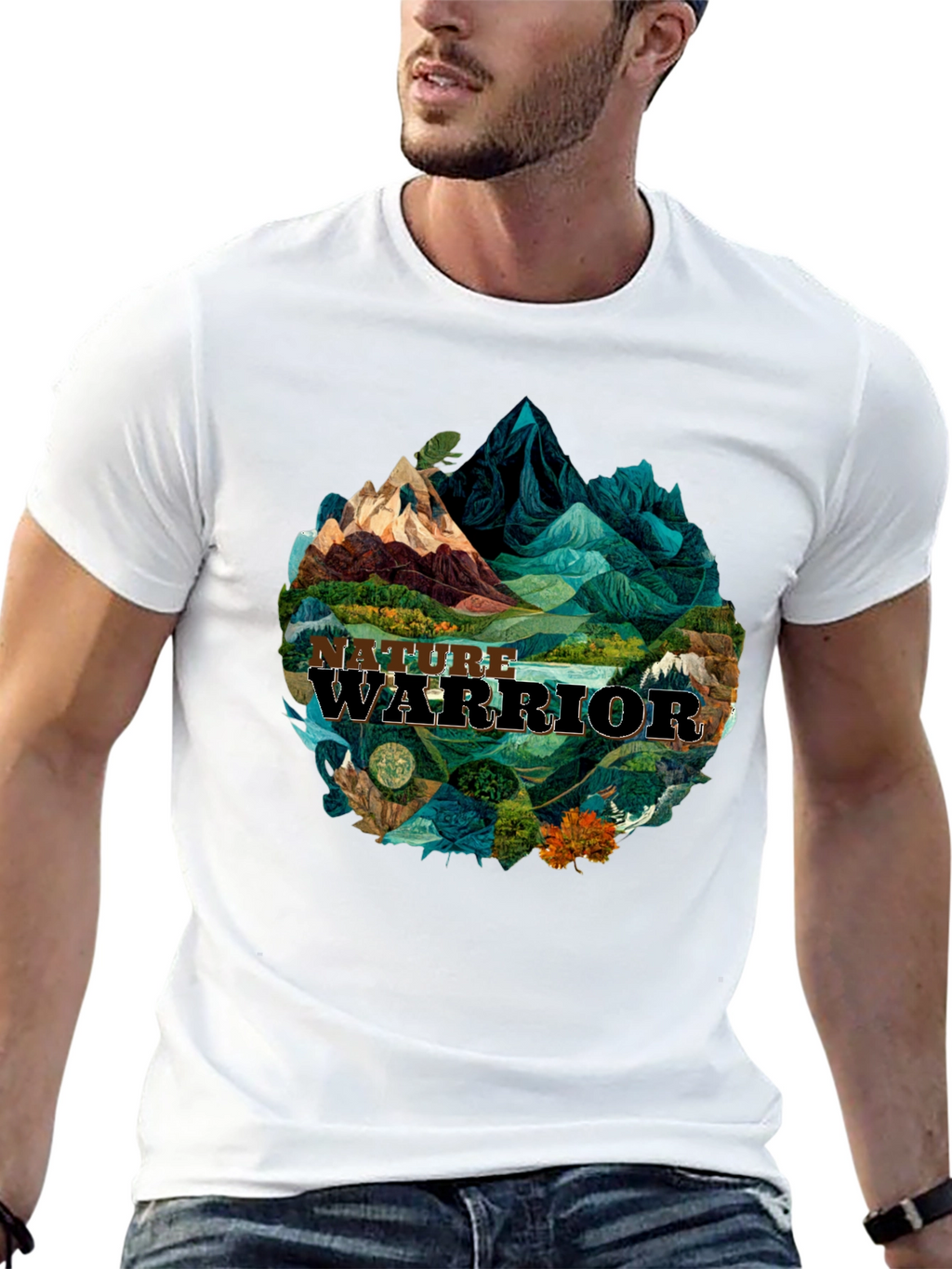 Nature Warrior Graphic Tee - Black