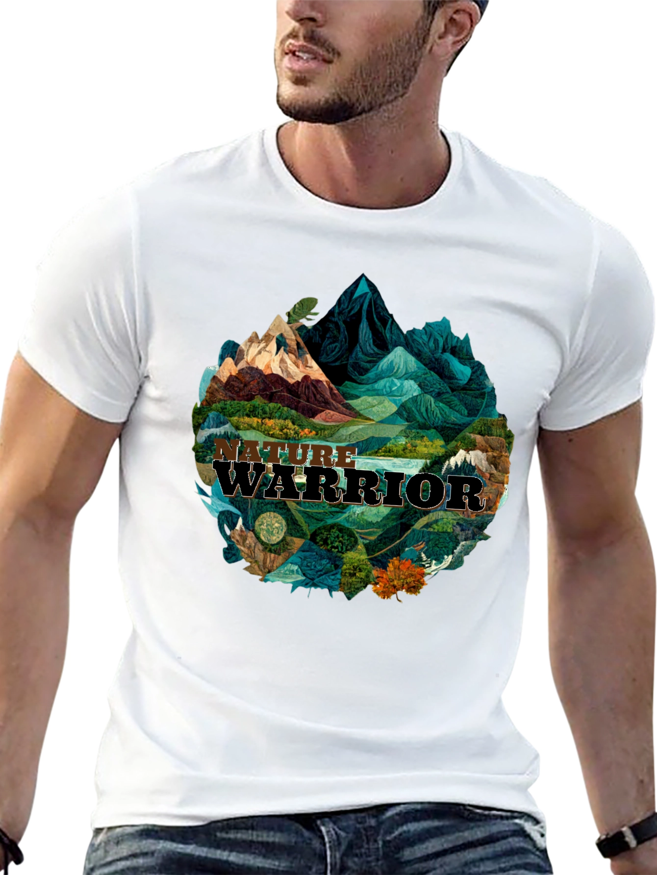 Nature Warrior Graphic Tee - Black