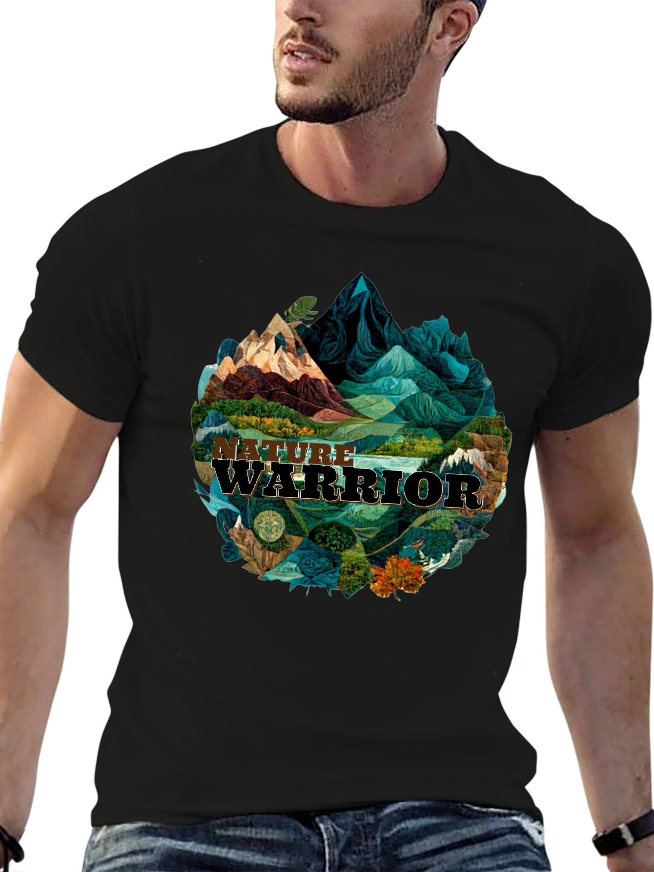Nature Warrior Graphic Tee - Black