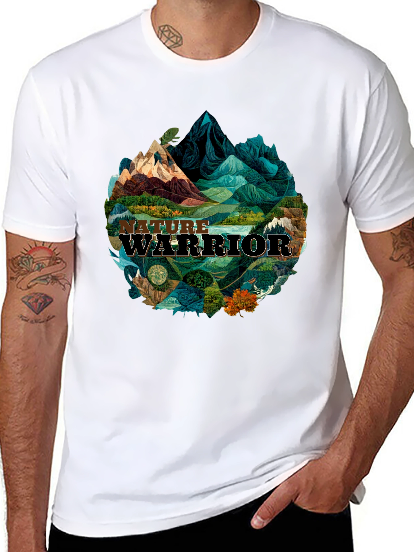 Nature Warrior Graphic Tee - Black
