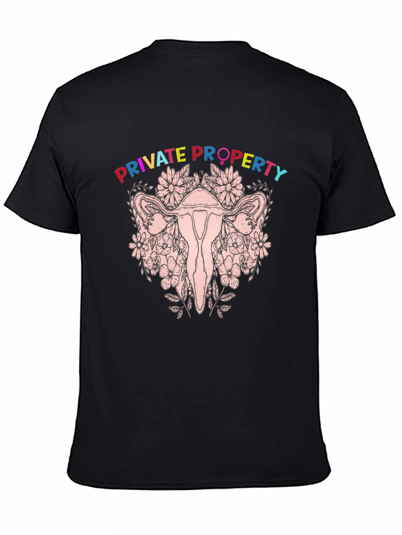 Private Property Uterus Graphic Tee - Black