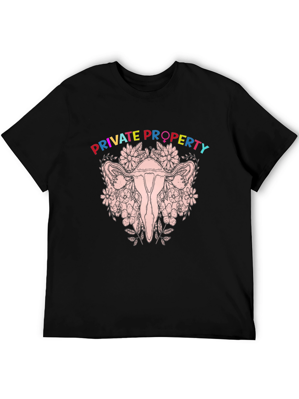 Private Property Uterus Graphic Tee - Black