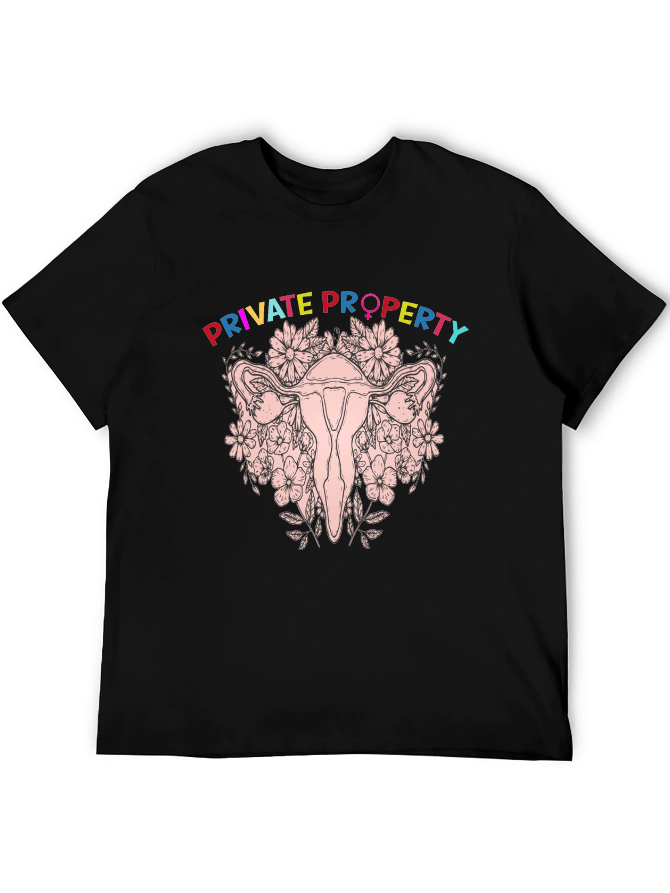 Private Property Uterus Graphic Tee - Black
