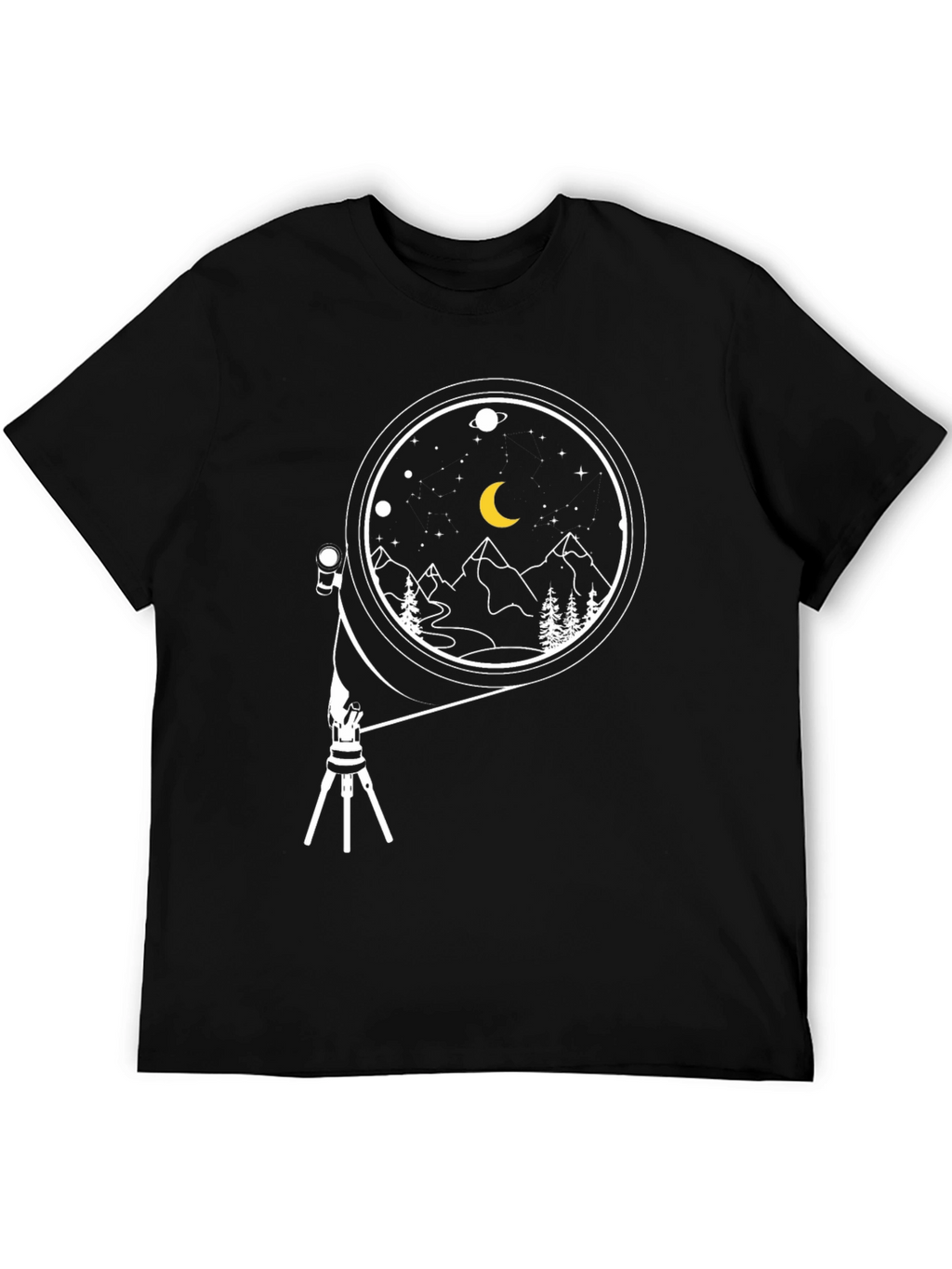 Night Sky Telescope Graphic Tee