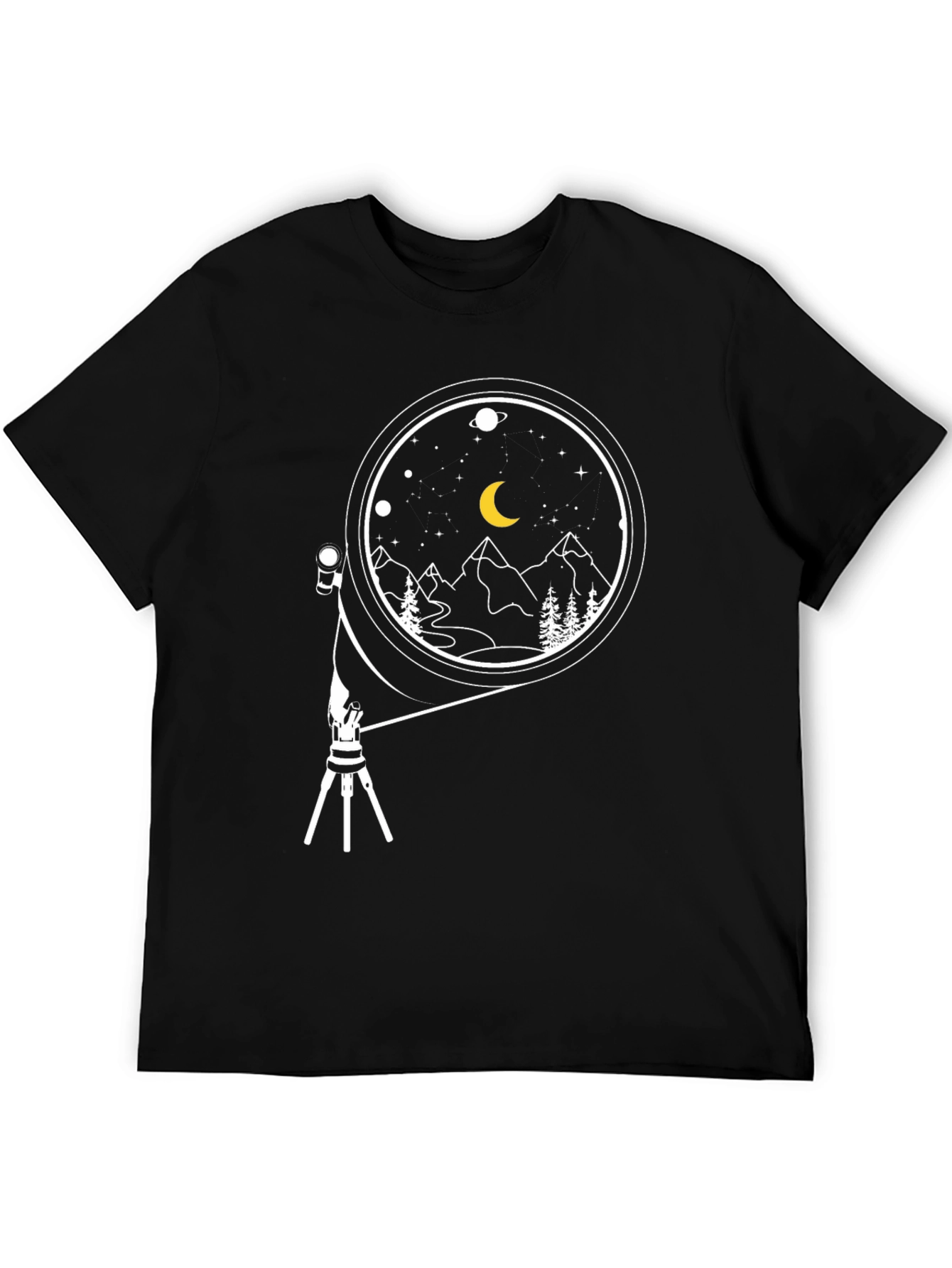 Night Sky Telescope Graphic Tee