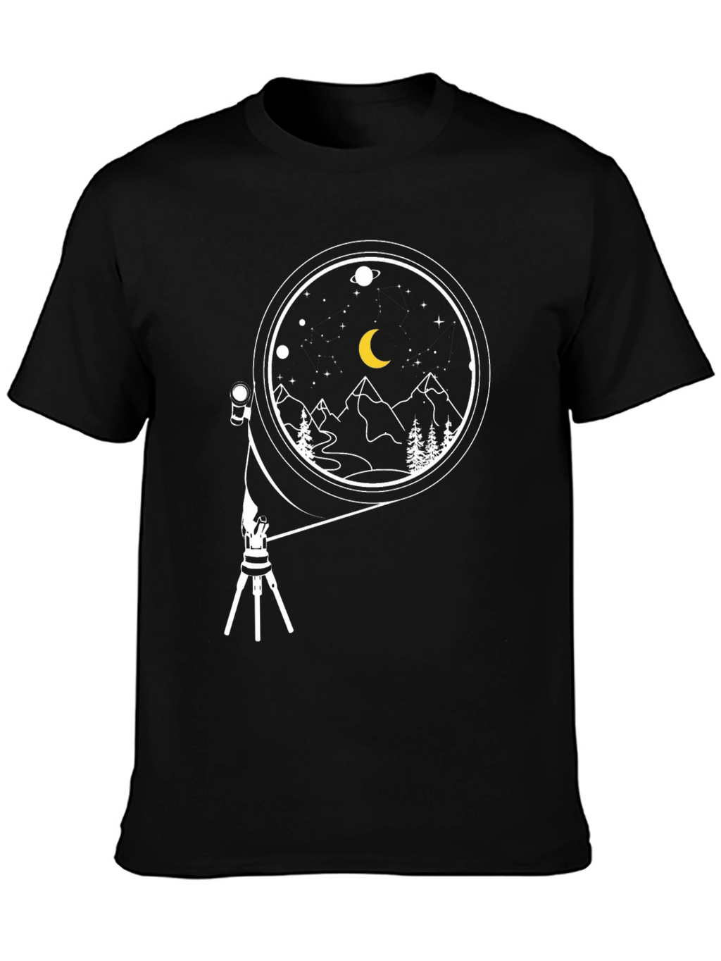 Night Sky Telescope Graphic Tee