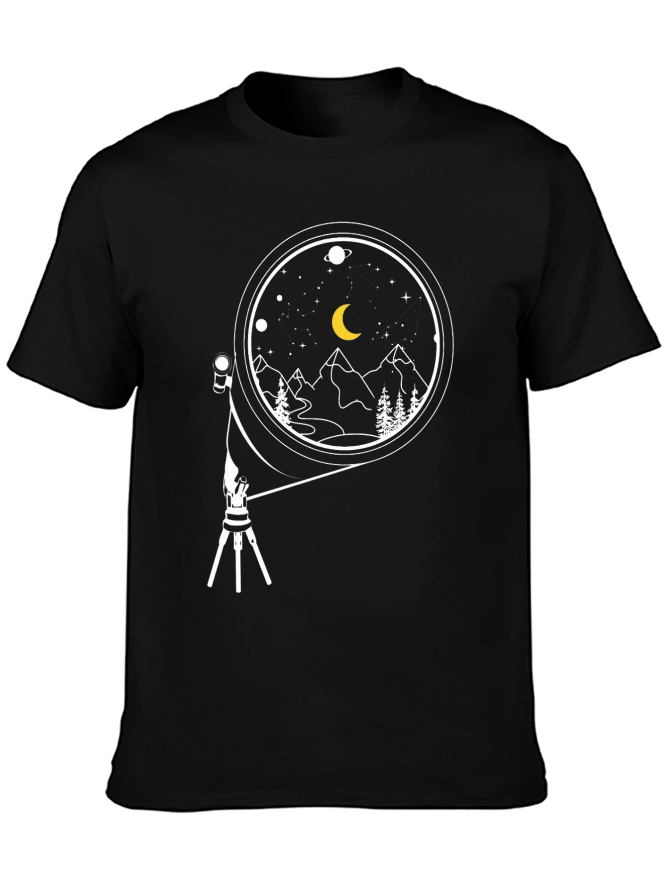 Night Sky Telescope Graphic Tee