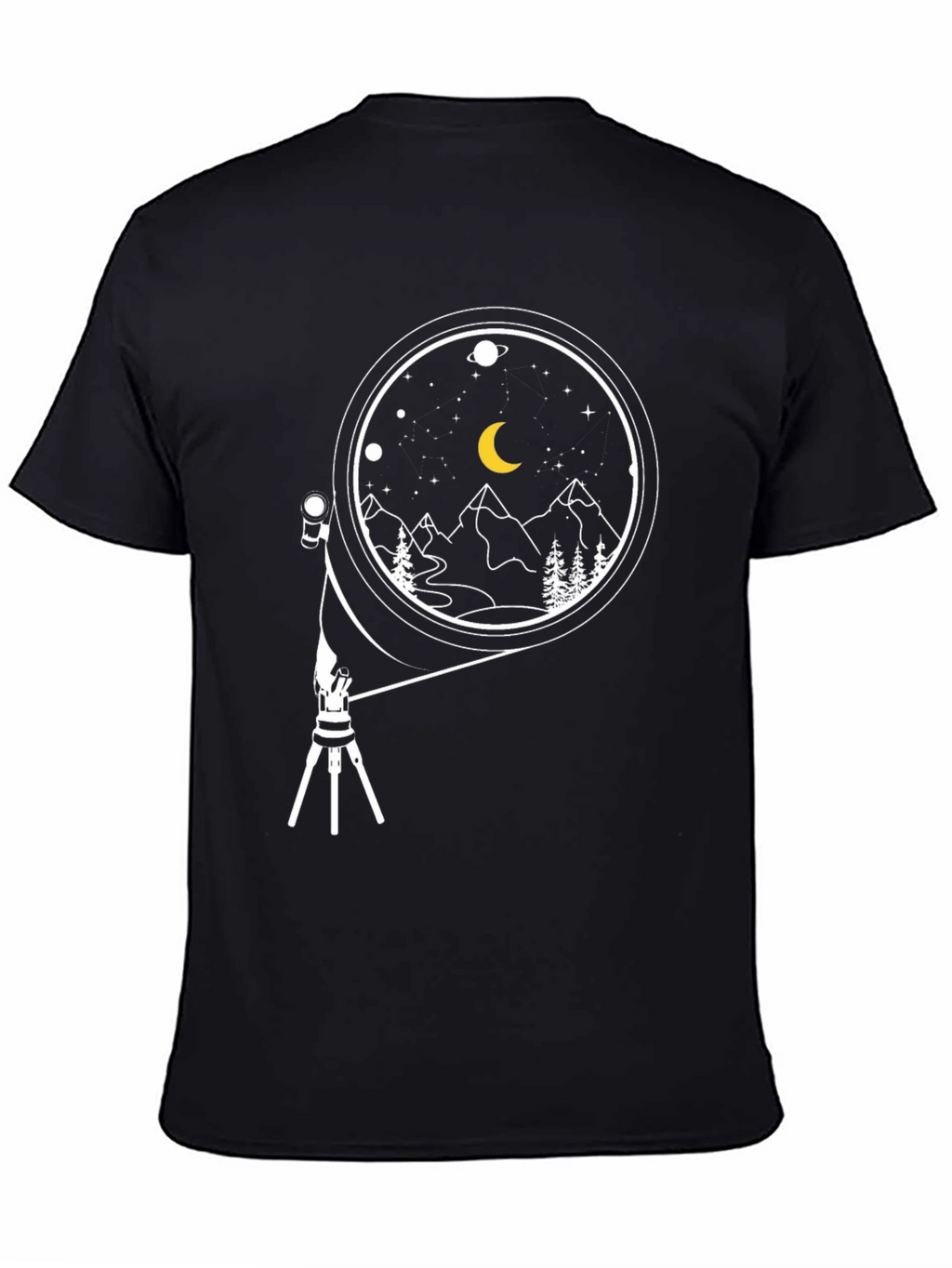 Night Sky Telescope Graphic Tee