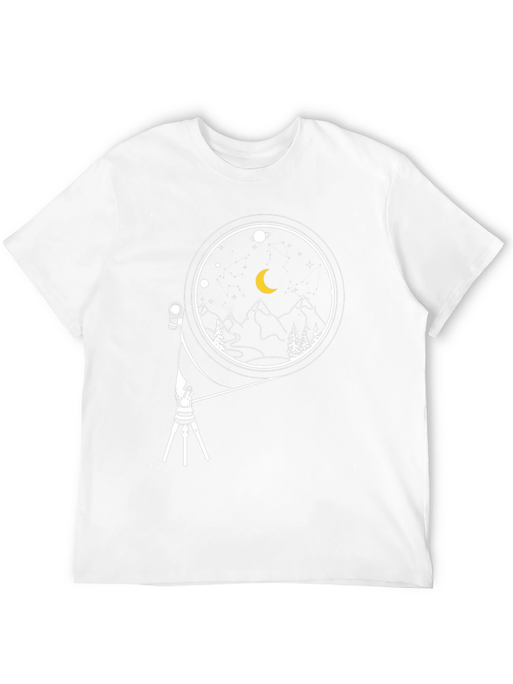 Night Sky Telescope Graphic Tee