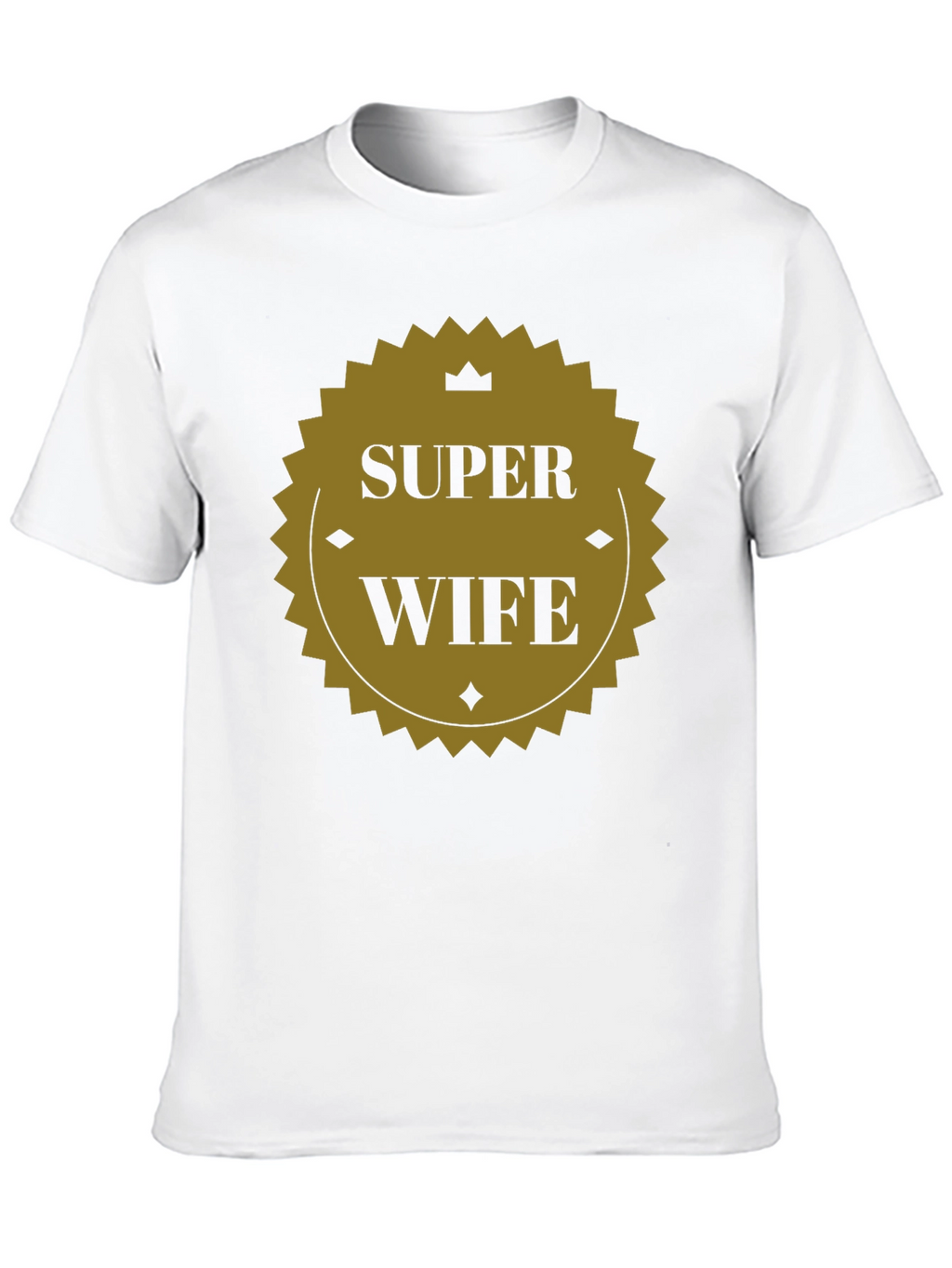 Super Wife Graphic Tee - Black Crew Neck T-Shirt