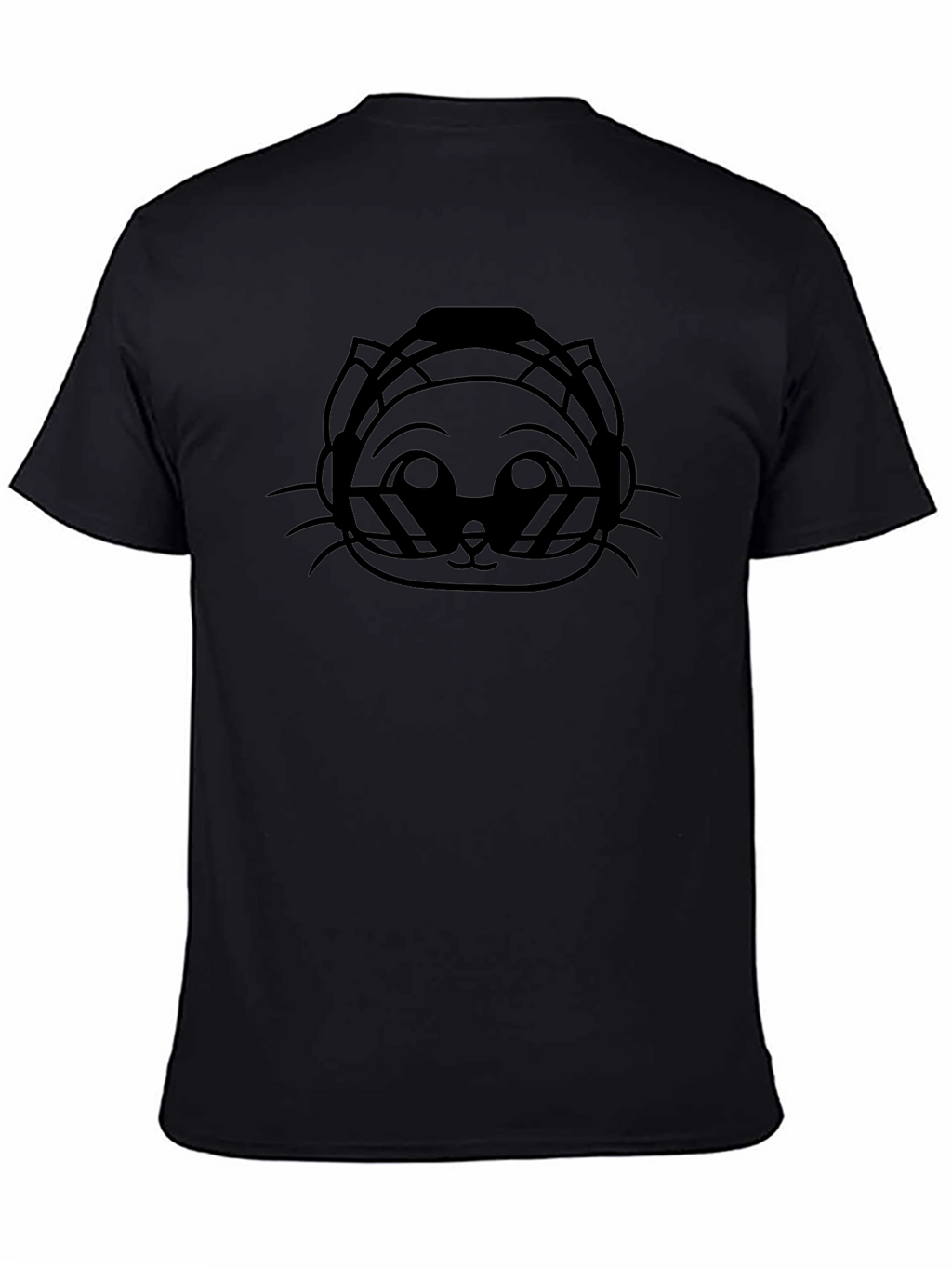 DJ Cat Black Graphic Tee - Cool & Stylish