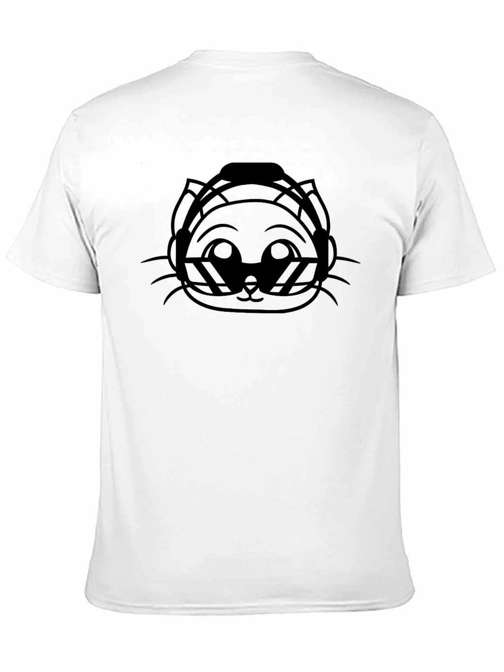 DJ Cat Black Graphic Tee - Cool & Stylish