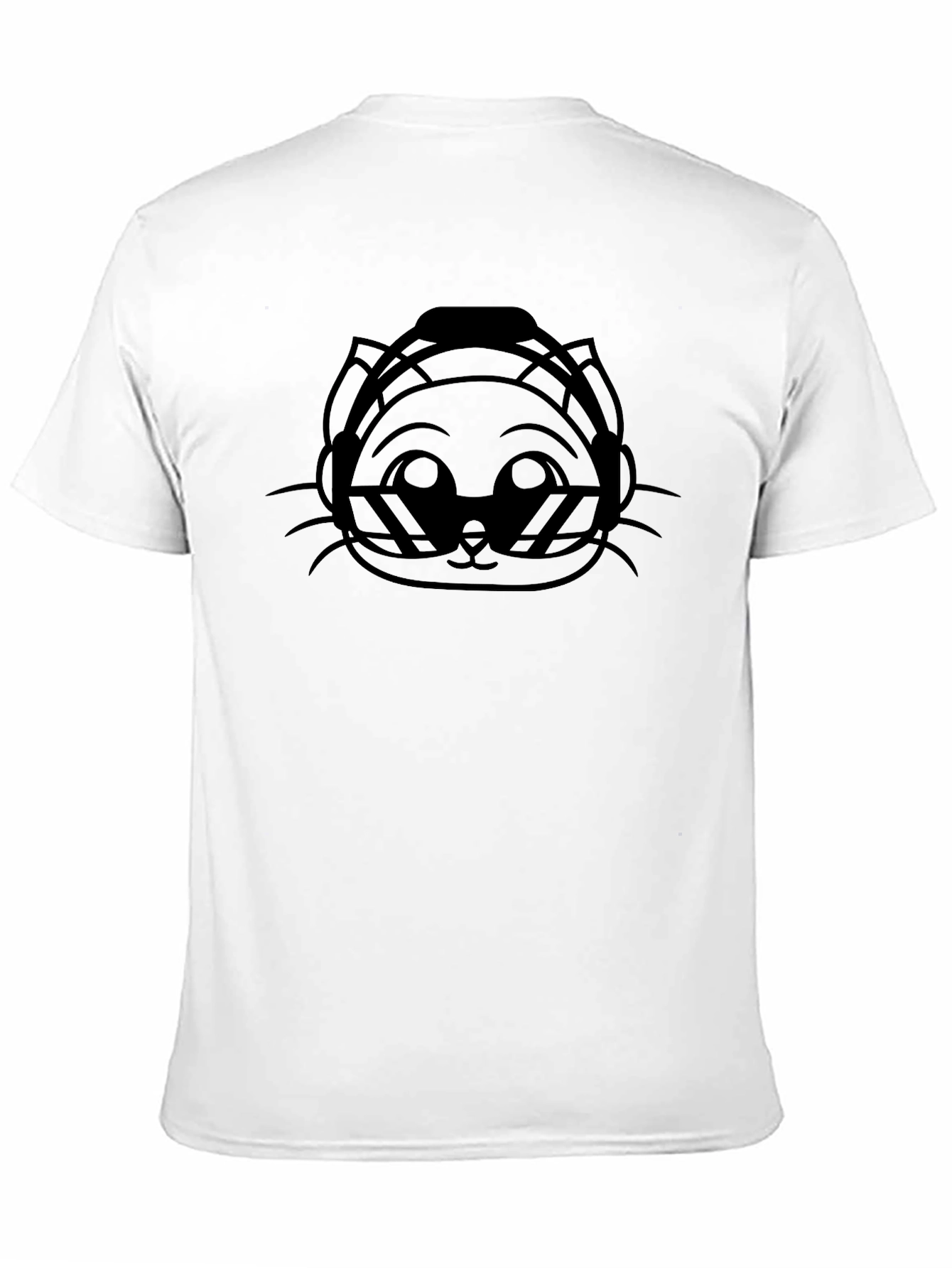 DJ Cat Black Graphic Tee - Cool & Stylish