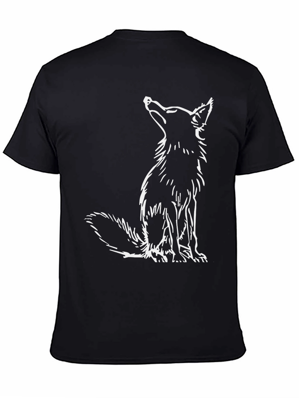 Fox Graphic Tee - Black Cotton Casual Wear