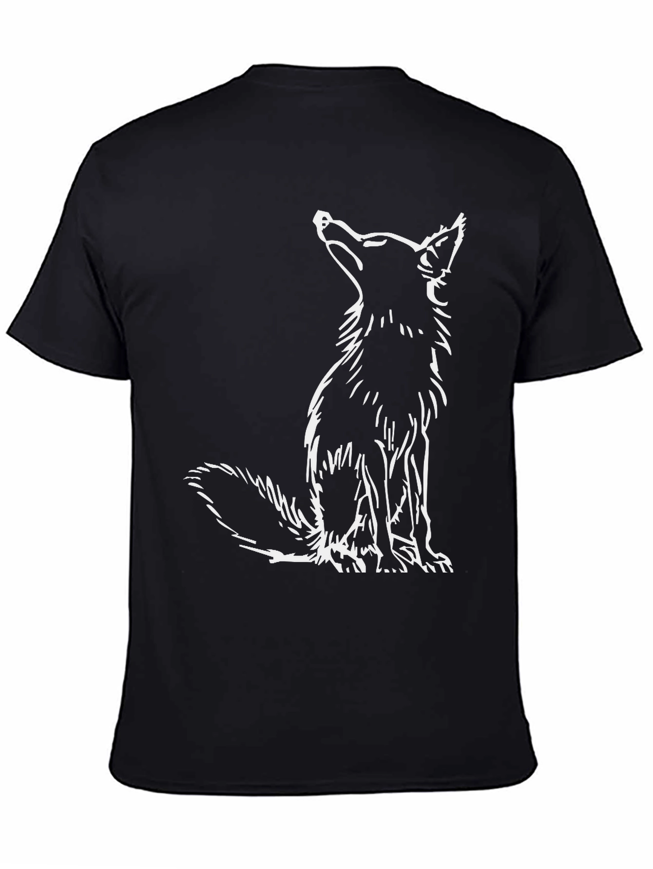 Fox Graphic Tee - Black Cotton Casual Wear