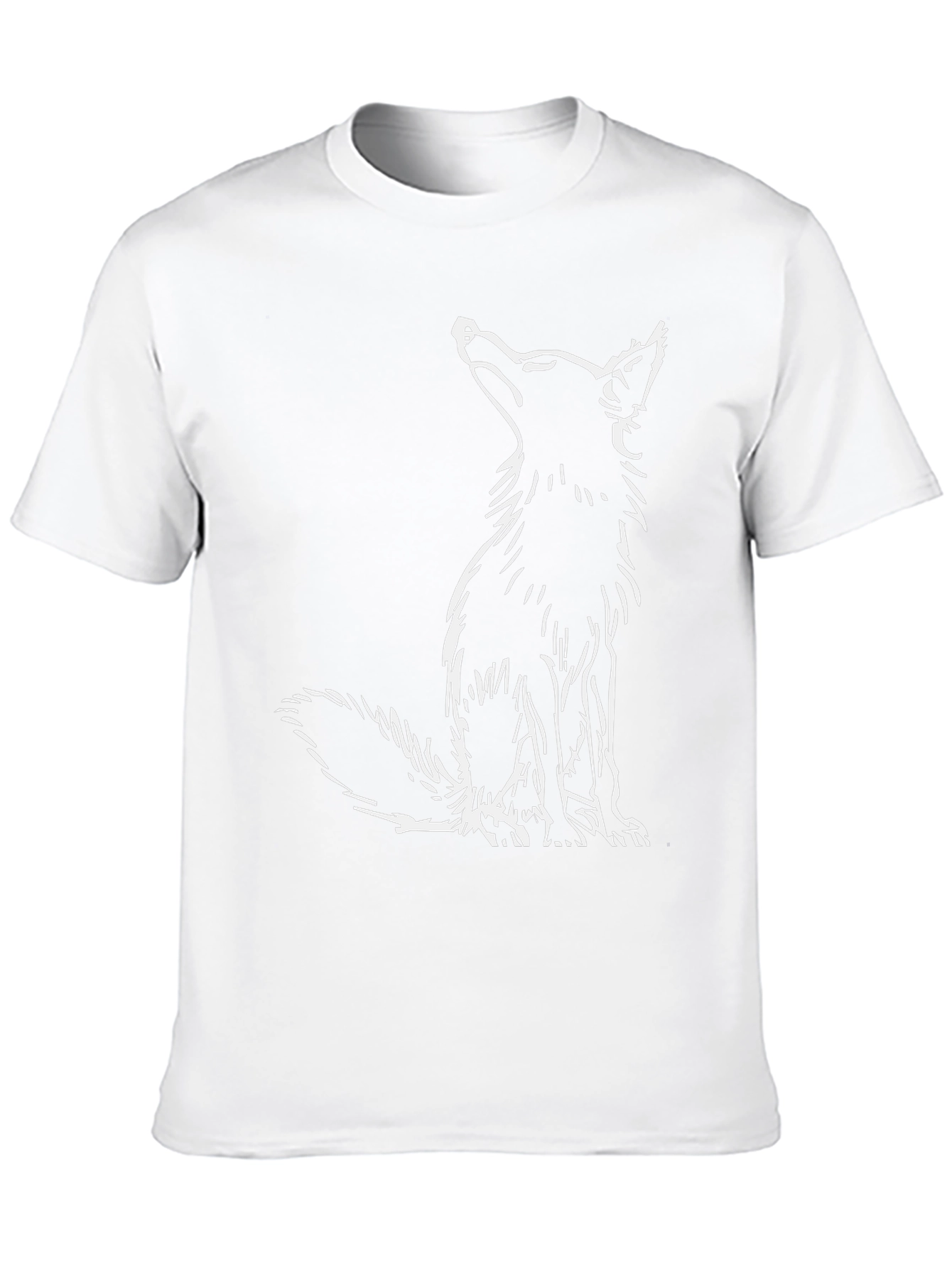 Fox Graphic Tee - Black Cotton Casual Wear
