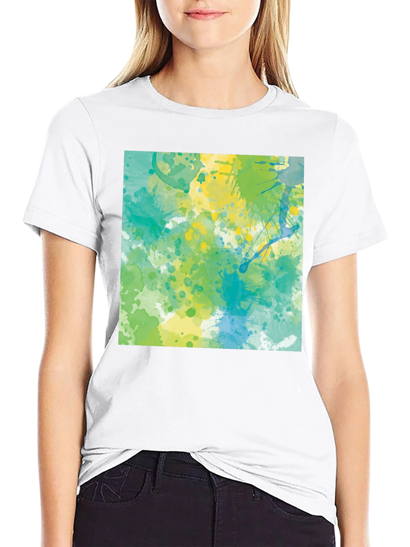 Abstract Splash Tee - Bold & Colorful Design