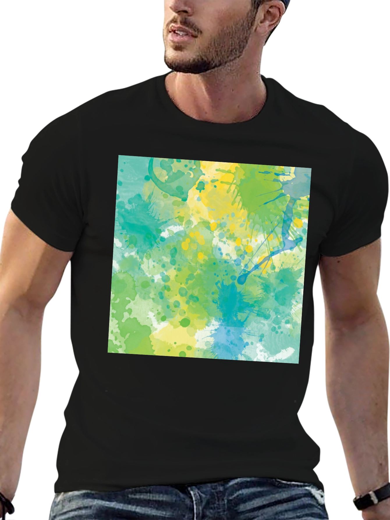 Abstract Splash Tee - Bold & Colorful Design