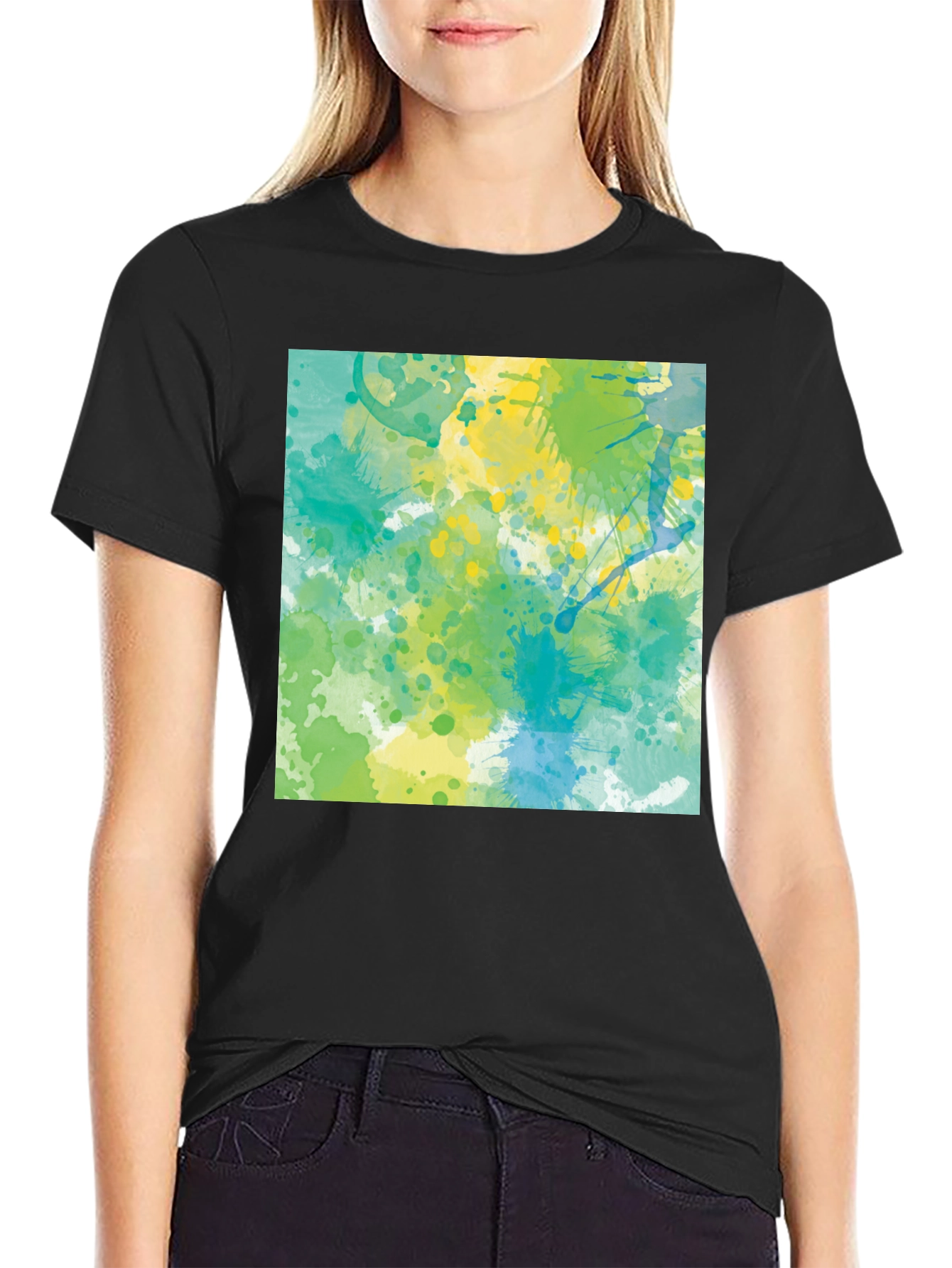 Abstract Splash Tee - Bold & Colorful Design
