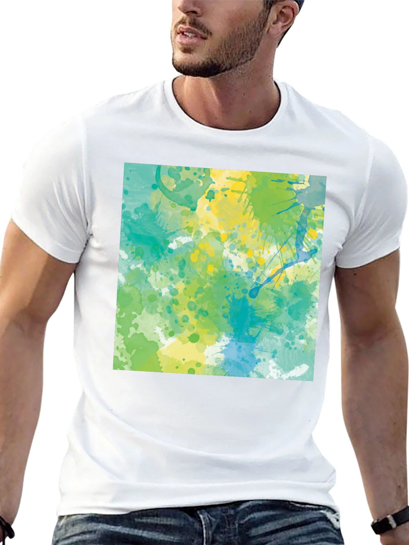 Abstract Splash Tee - Bold & Colorful Design