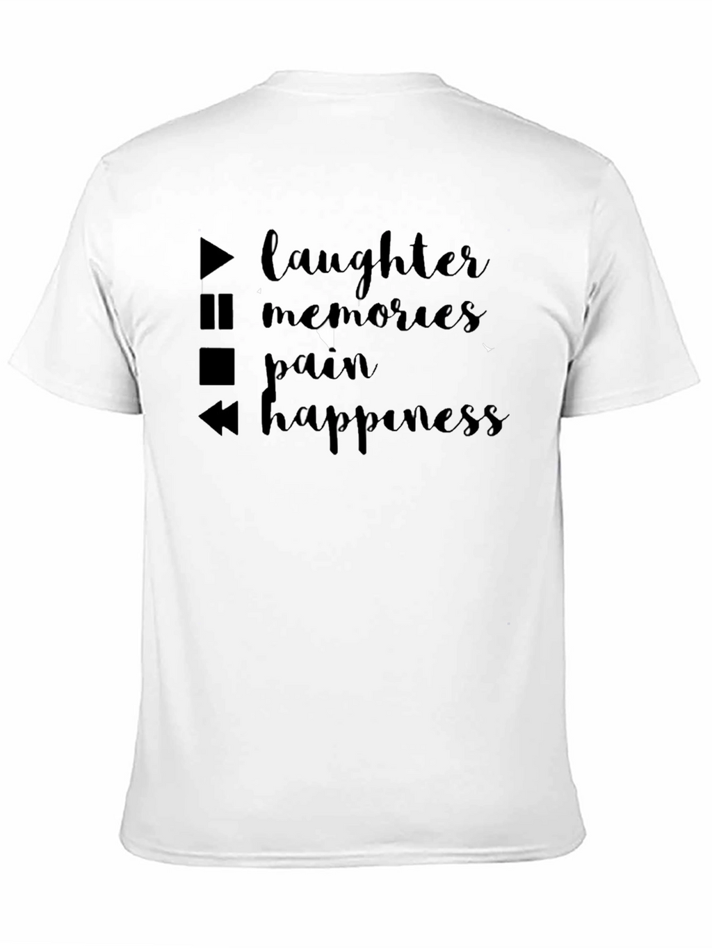 Laughter Memories Happiness Black Graphic Tee